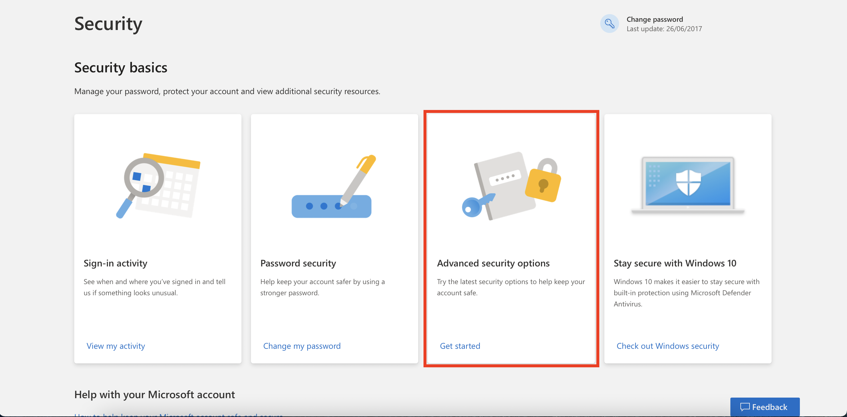 Microsoft Security Settings