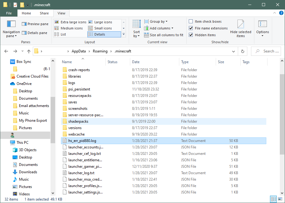 minecraft java mods folder